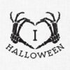 I Love Halloween Embroidery Design - 5 Sizes