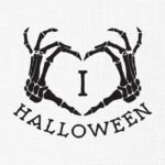 I Love Halloween Embroidery Design - 5 Sizes