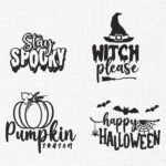 Halloween Bundle Embroidery Design - 5 sizes