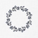 Floral Wreath Embroidery Design - 5 Sizes