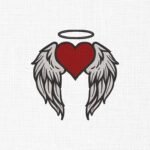 Angel Wings Embroidery Design - 5 Sizes