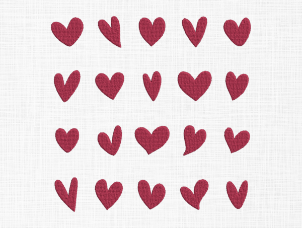 Hearts Bundle Embroidery Design - 5 Sizes