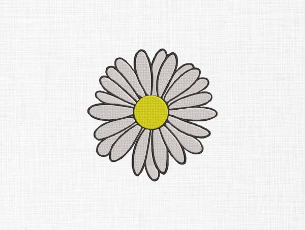 Daisy Flower Embroidery Design - 5 Sizes