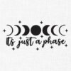 Moon Phases Embroidery Design - 5 Sizes