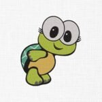 Baby Turtle Embroidery Design - 5 Sizes