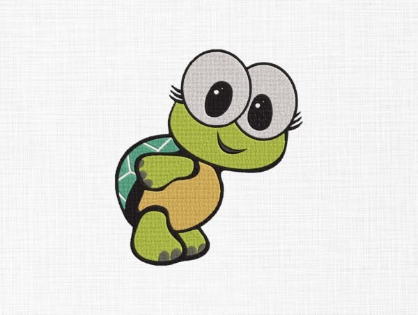Baby Turtle Embroidery Design - 5 Sizes