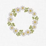 Daisy Flower Wreath Embroidery Design - 5 Sizes