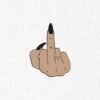 Middle Finger Embroidery Design - 5 Sizes