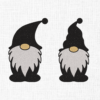 Black Gnome Embroidery Design - 5 Sizes