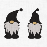 Black Gnome Embroidery Design - 5 Sizes