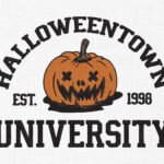 Halloween University Embroidery Design - 5 Sizes