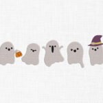 Cute Ghost Bundle Embroidery Design - 5 Sizes