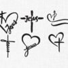 Jesus Holy Crosses Embroidery Design - 5 Sizes