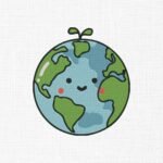 Global Earth Embroidery Design - 5 Sizes