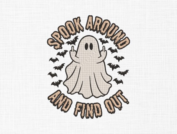 Spooky Around Embroidery Design - 4 Sizes