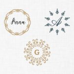 Lace Monogram Embroidery Design - 5 Sizes