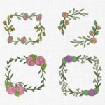 Floral Frames Embroidery Design - 5 Sizes