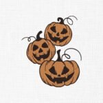 Halloween Pumpkins Embroidery Design - 5 Sizes