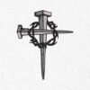 Cross with crown of thorns Embroidery Design - 5 Sizes