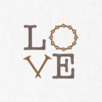 Love Cross Embroidery Design - 5 Sizes