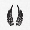 Silhouette Wings Embroidery Design - 5 Sizes