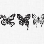 Melting Butterflies Bundle Embroidery Design - 5 Sizes