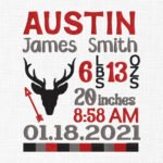 Baby Birth Template Embroidery Design- 5 Sizes