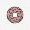 Donut Embroidery Design - 5 Sizes