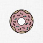 Donut Embroidery Design - 5 Sizes