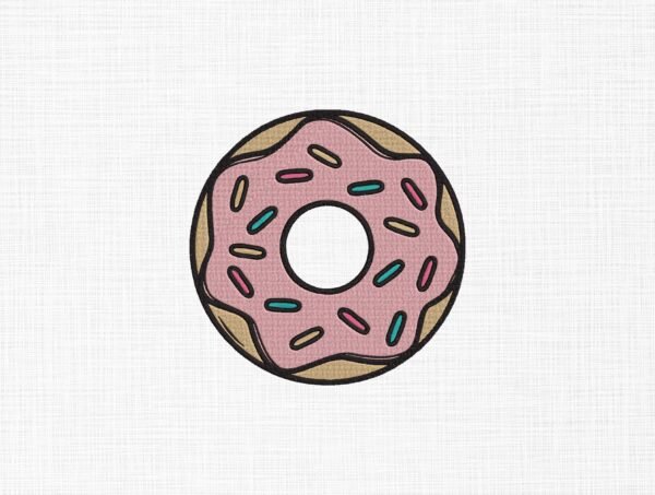 Donut Embroidery Design - 5 Sizes