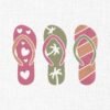 Flip Flop Footwear Embroidery Design - 5 Sizes