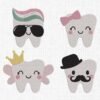 Cute Teeth Bundle Embroidery Design - 5 Sizes