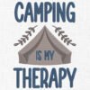 Camping Is My Therapy Embroidery Design - 5 Sizes