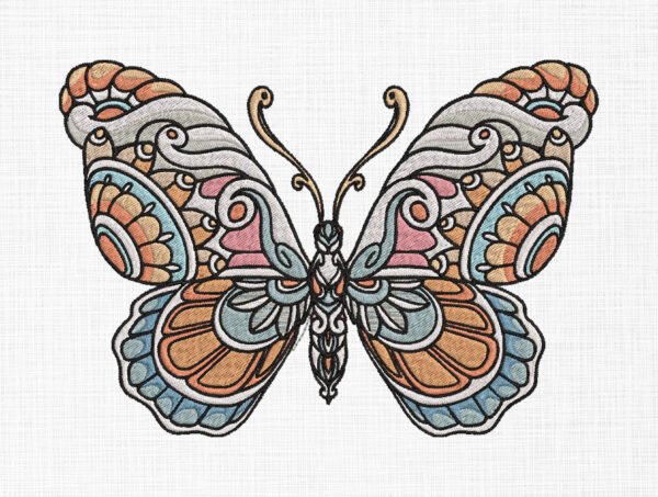 Butterfly Embroidery Design - 6 Sizes