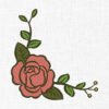 Flower Border Embroidery Design - 5 Sizes