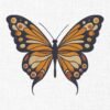 Monarch Butterfly Embroidery Design - 5 Sizes