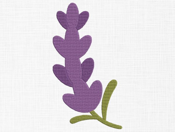 Lavender Flower Embroidery Design - 5 Sizes