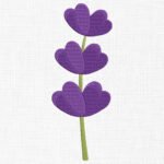 Lavender Flower Embroidery Design - 5 Sizes