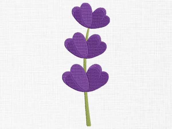 Lavender Flower Embroidery Design - 5 Sizes