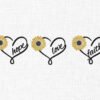 Hope Love Faith Embroidery Design - 5 Sizes