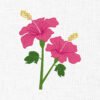 Hibiscus Flower Embroidery Design - 4 Sizes