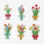 Floral Bouquet Bundle Embroidery Design - 5 Sizes