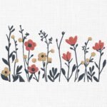 Flowers Embroidery Design - 4 Sizes