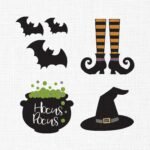 Halloween Witch Bundle Embroidery Design - 5 Sizes