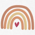 Rainbow Embroidery Design - 6 Sizes