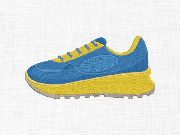 Blue Sneaker Embroidery Design - 5 Sizes