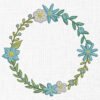 Floral Wreath Embroidery Design - 5 Sizes