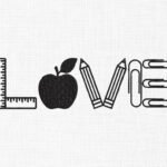 Love Embroidery Design - 5 Sizes