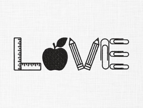 Love Embroidery Design - 5 Sizes
