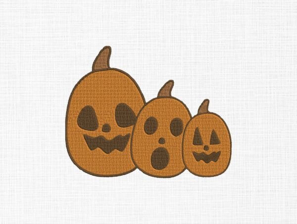 Halloween Pumpkin Embroidery Design - 5 Sizes